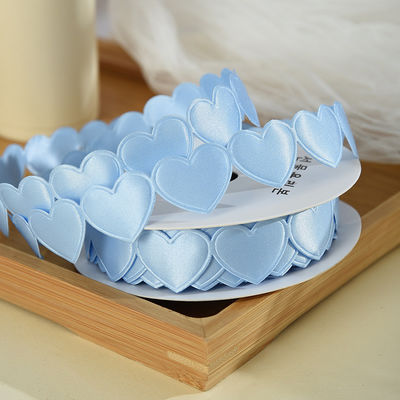 1.5cm*9m 2.5cm*9m Hartvorm Valentijnsdag Polyester Gift Ribbon Voor Luxe Gift Packaging