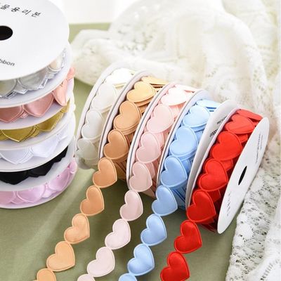 1.5cm*9m 2.5cm*9m Hartvorm Valentijnsdag Polyester Gift Ribbon Voor Luxe Gift Packaging