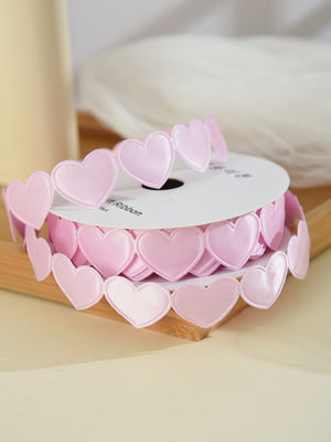 1.5cm*9m 2.5cm*9m Hartvorm Valentijnsdag Polyester Gift Ribbon Voor Luxe Gift Packaging