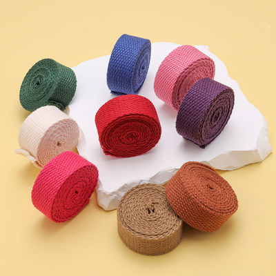 20mm-50mm Verdikte Polyester Cotton Webbing School Bag Rugzak Handtas Canvas Riem Solid Color Plain Weave Riem