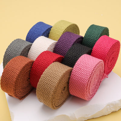 20mm-50mm Verdikte Polyester Cotton Webbing School Bag Rugzak Handtas Canvas Riem Solid Color Plain Weave Riem