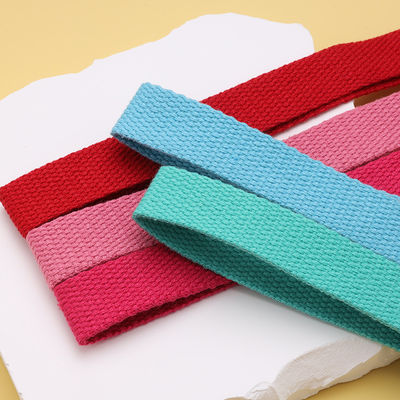 20mm-50mm Verdikte Polyester Cotton Webbing School Bag Rugzak Handtas Canvas Riem Solid Color Plain Weave Riem