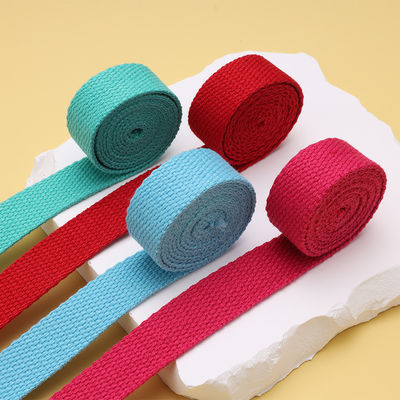 20mm-50mm Verdikte Polyester Cotton Webbing School Bag Rugzak Handtas Canvas Riem Solid Color Plain Weave Riem