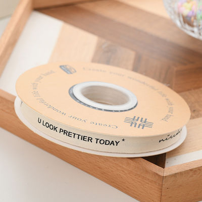 13mm logo katoen lint literair vers bloem boeket taart decoratie cadeau doos lint zelfstandig materiaal verpakkings lint