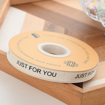 13mm logo katoen lint literair vers bloem boeket taart decoratie cadeau doos lint zelfstandig materiaal verpakkings lint