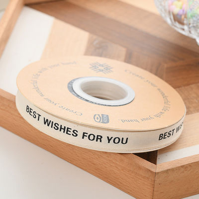 13mm logo katoen lint literair vers bloem boeket taart decoratie cadeau doos lint zelfstandig materiaal verpakkings lint