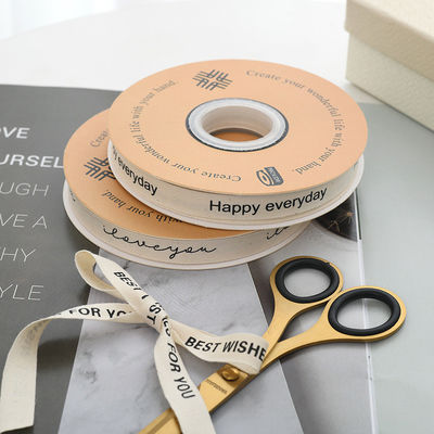 13mm logo katoen lint literair vers bloem boeket taart decoratie cadeau doos lint zelfstandig materiaal verpakkings lint