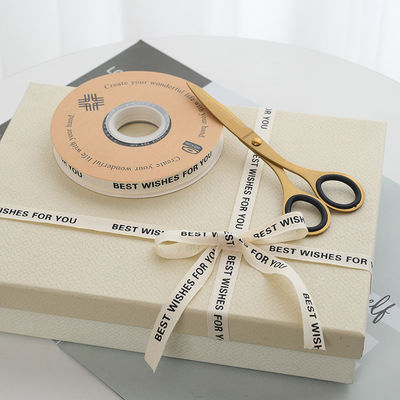 13mm logo katoen lint literair vers bloem boeket taart decoratie cadeau doos lint zelfstandig materiaal verpakkings lint