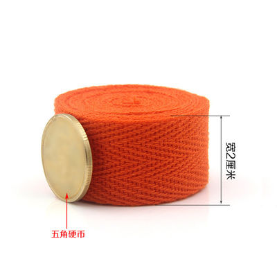 20 mm*50 y Haringbone Woven Cotton Ribbon voor kledingstukken