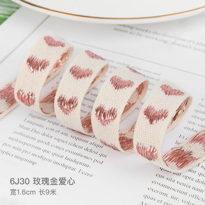 16mm*9m Hartpatroon Jacquard Katoen Ribbon Voor Kleding Accessoires