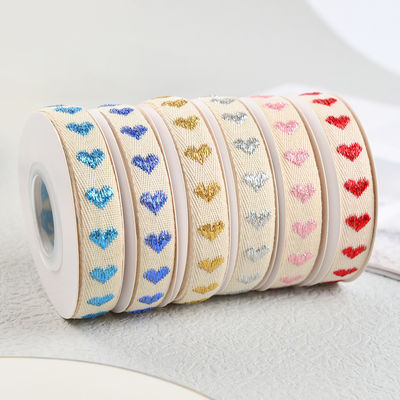 16mm*9m Hartpatroon Jacquard Katoen Ribbon Voor Kleding Accessoires