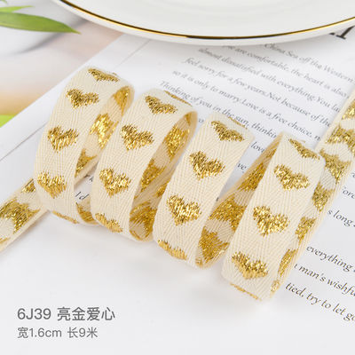 16mm*9m Hartpatroon Jacquard Katoen Ribbon Voor Kleding Accessoires