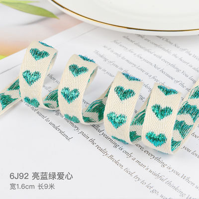 16mm*9m Hartpatroon Jacquard Katoen Ribbon Voor Kleding Accessoires