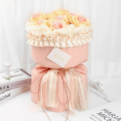4.0cm*4.5m Wrinkled Edge Polyester Ribbon Voor Bloemenverpakking