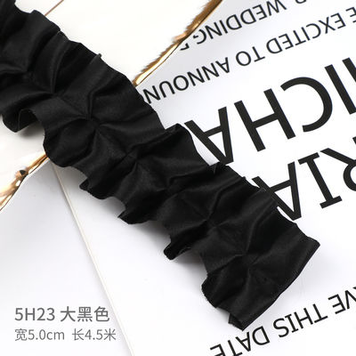 4.0cm*4.5m Wrinkled Edge Polyester Ribbon Voor Bloemenverpakking
