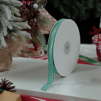 1cm*45m Kerstdrukt lint voor cadeauverpakkingen en kleding accessoires