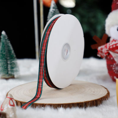 1cm*45m Kerstdrukt lint voor cadeauverpakkingen en kleding accessoires