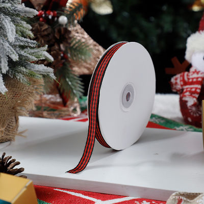 1cm*45m Kerstdrukt lint voor cadeauverpakkingen en kleding accessoires