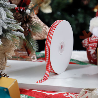 1cm*45m Kerstdrukt lint voor cadeauverpakkingen en kleding accessoires