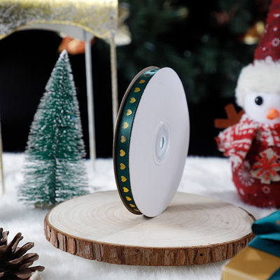1cm*45m Kerstdrukt lint voor cadeauverpakkingen en kleding accessoires