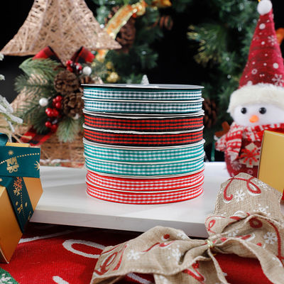 1cm*45m Kerstdrukt lint voor cadeauverpakkingen en kleding accessoires