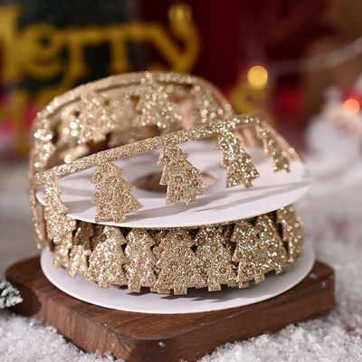 3cm*5y Ultrasone kerststrook voor cadeauverpakkingen en kleding accessoires