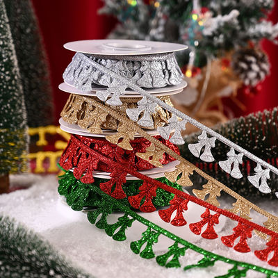 3cm*5y Ultrasone kerststrook voor cadeauverpakkingen en kleding accessoires