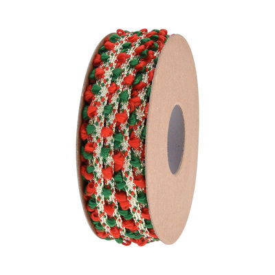 10mm*10m Gelukkige Kerst Velvet Oorbord voor cadeau verpakking en festival decoratie