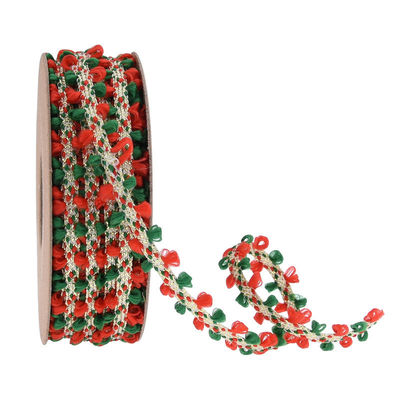 10mm*10m Gelukkige Kerst Velvet Oorbord voor cadeau verpakking en festival decoratie
