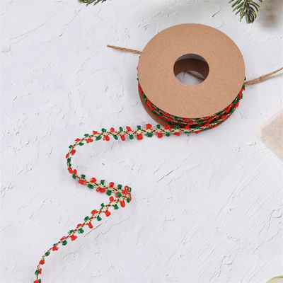 10mm*10m Gelukkige Kerst Velvet Oorbord voor cadeau verpakking en festival decoratie