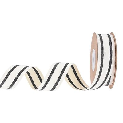 10mm-38mm*10y Zwart en Rood gestreept katoen lint voor cadeauverpakkingen en kleding accessoires
