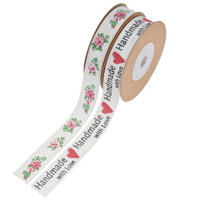 15 mm*10 m gedrukt katoen lint voor cadeauverpakkingen en kleding accessoires