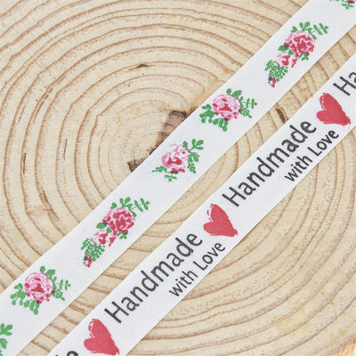 15 mm*10 m gedrukt katoen lint voor cadeauverpakkingen en kleding accessoires