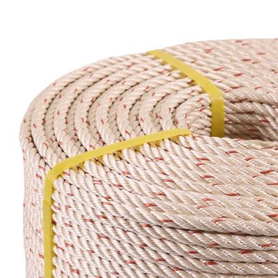 3 mm-12 mm gele PP 3-strengs gedraaid touw toegepast in zeevissingen